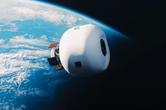 <p>A mock-up of Max Space’s expandable habit, which is scheduled to launch aboard a SpaceX rocket in 2026</p>